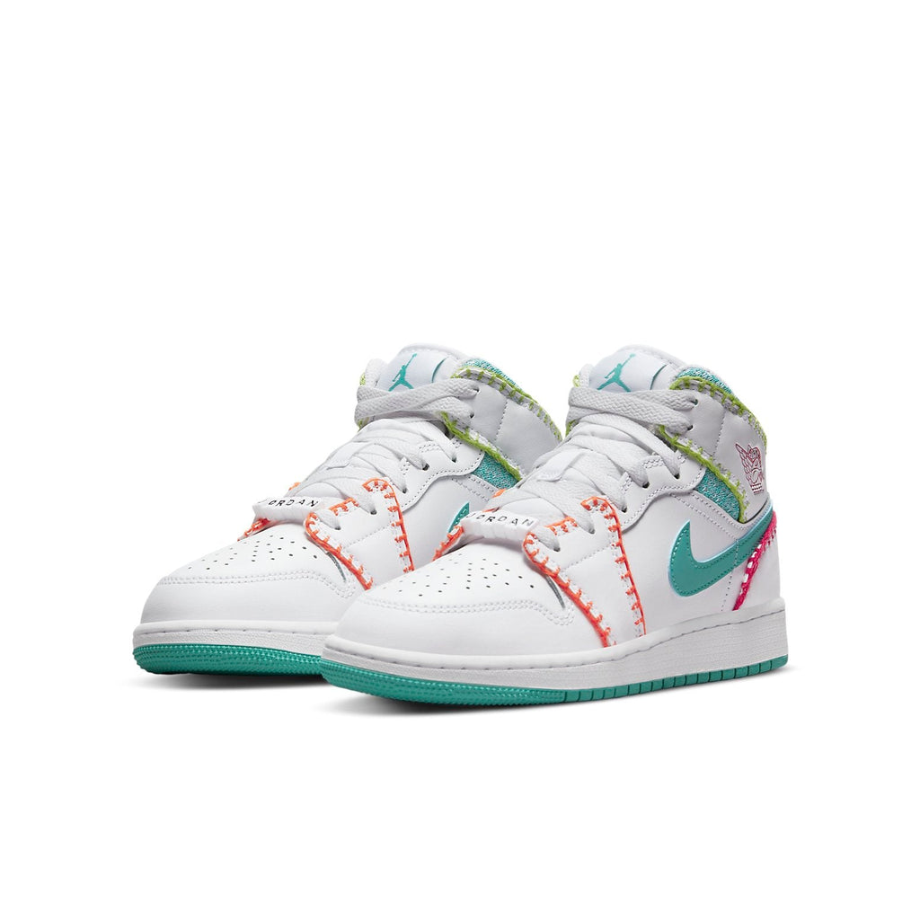 (GS) Air Jordan 1 Mid SE 'Multi Knit' DM6218-100