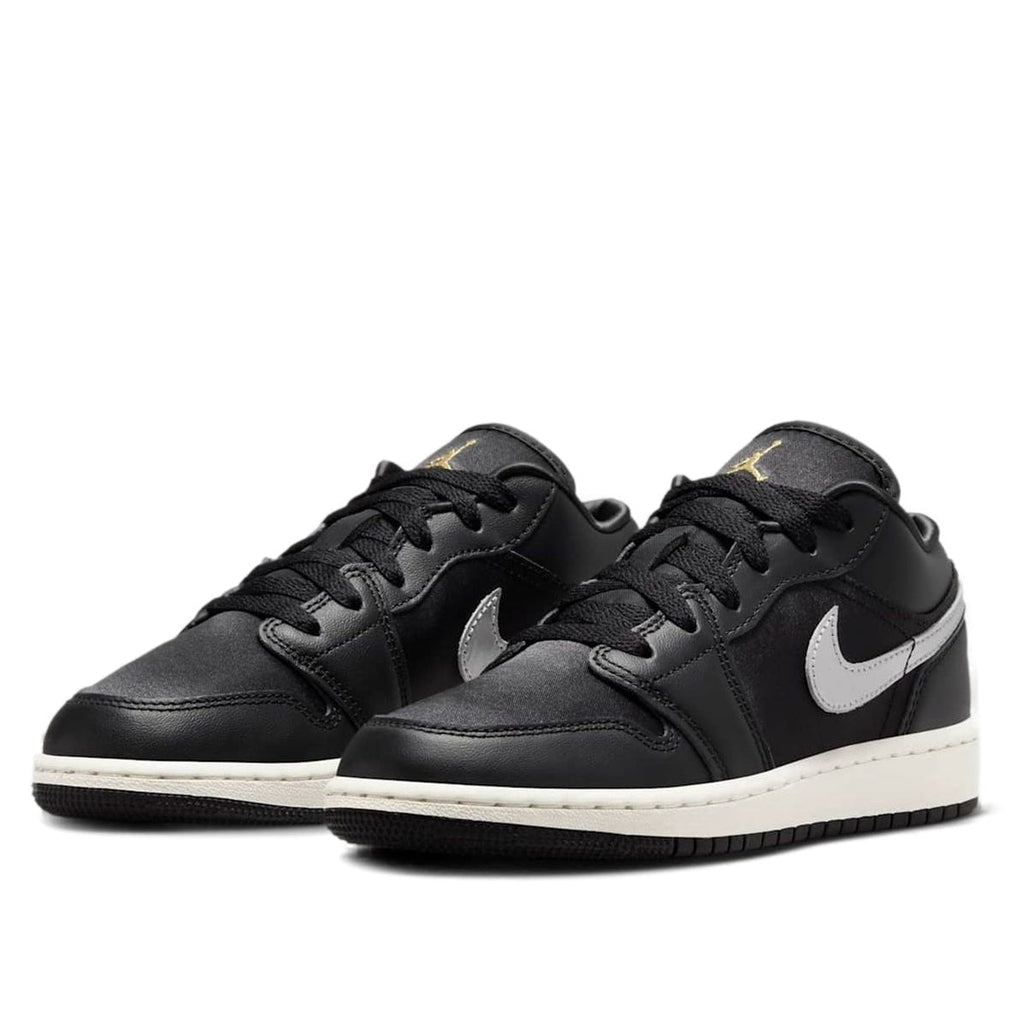 (GS) Air Jordan 1 Low SE 'Black Silver Sail Gold' FZ3921-001