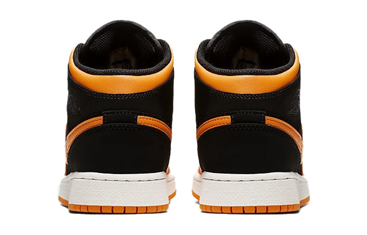 (GS) Air Jordan 1 Mid 'Black Orange Peel White' 554725-081