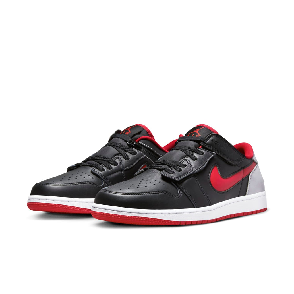 Air Jordan 1 Low FlyEase 'Black Cement Fire Red' DM1206-006