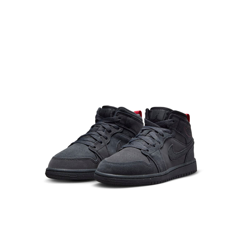 (PS) Air Jordan 1 Mid SE Craft 'Dark Smoke Red' FQ7754-001
