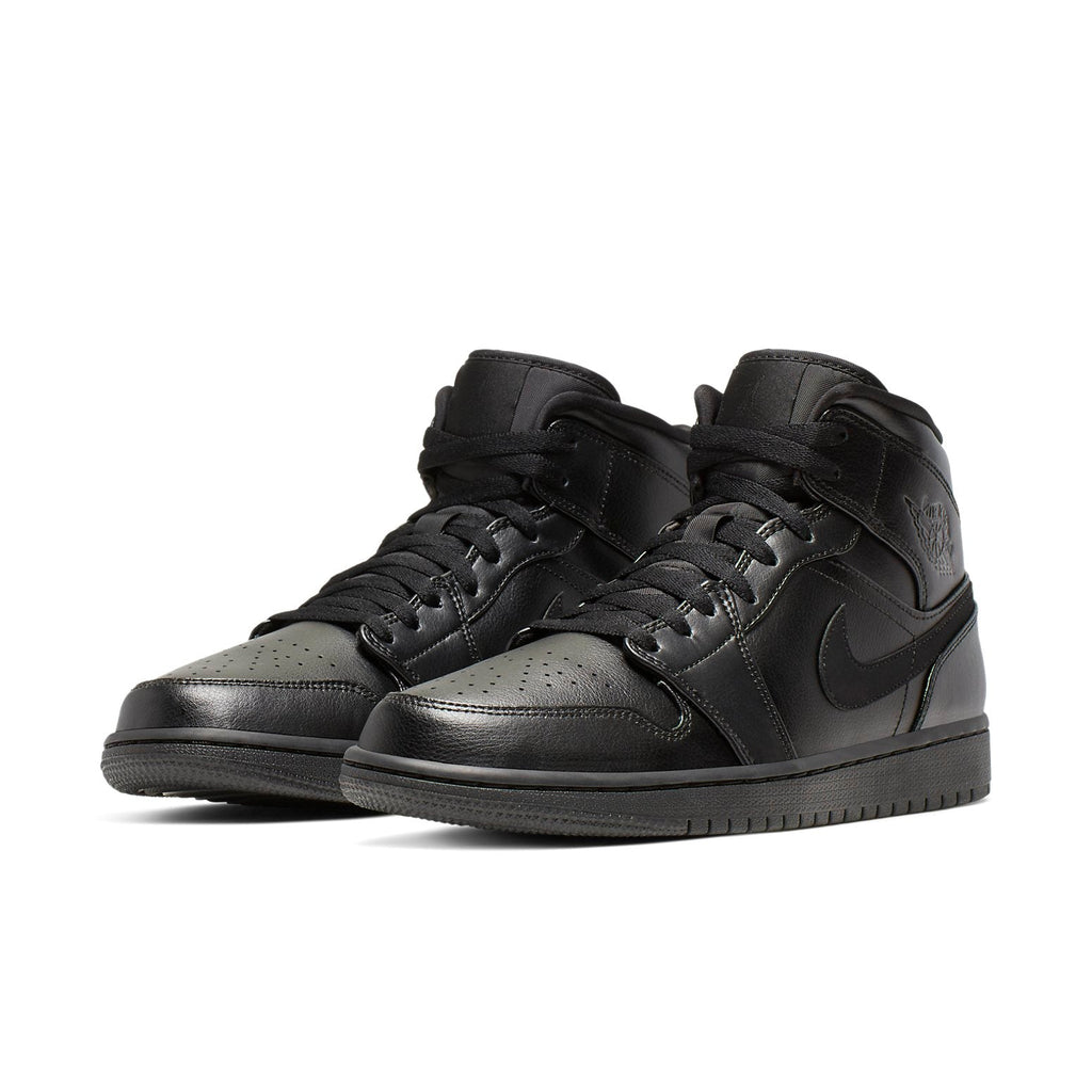Air Jordan 1 Mid 'All Black' 554724-090