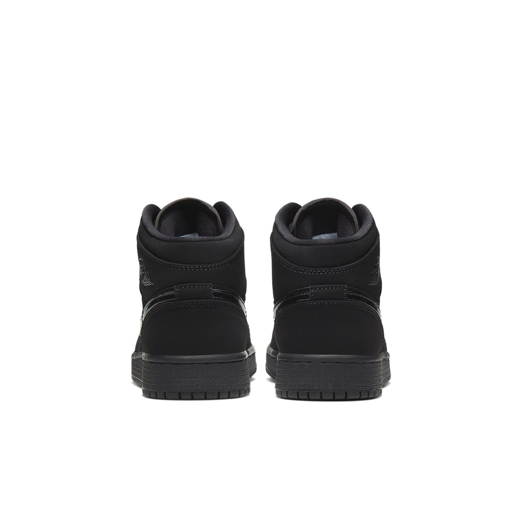 (GS) Air Jordan 1 Mid 'Triple Black' 554725-056