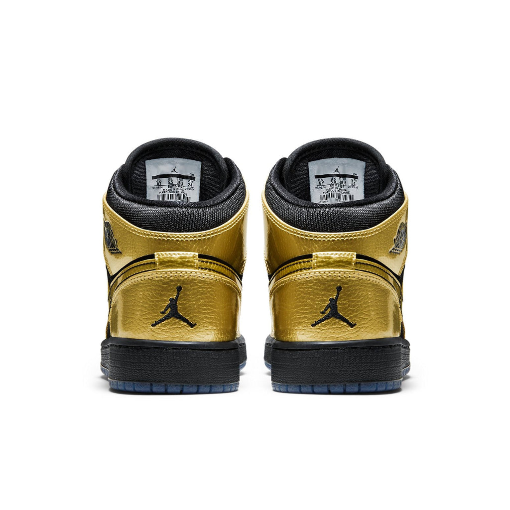 (GS) Air Jordan 1 Mid BG 'Metallic Gold Coin' 555112-905