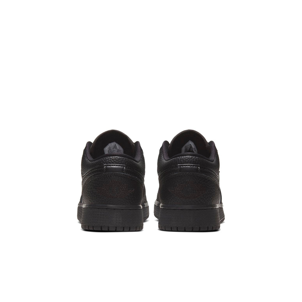 (GS) Air Jordan 1 Low 'Black Tumbled Leather' 553560-091