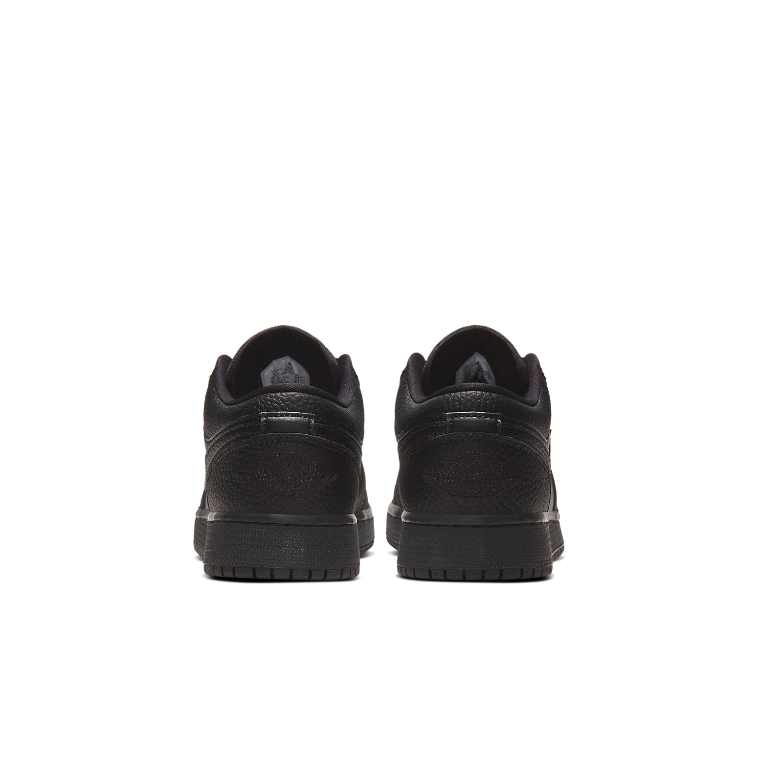 (GS) Air Jordan 1 Low 'Black Tumbled Leather' 553560-091
