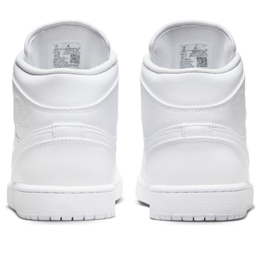 Air Jordan 1 Mid 'Triple White' 2022 554724-136