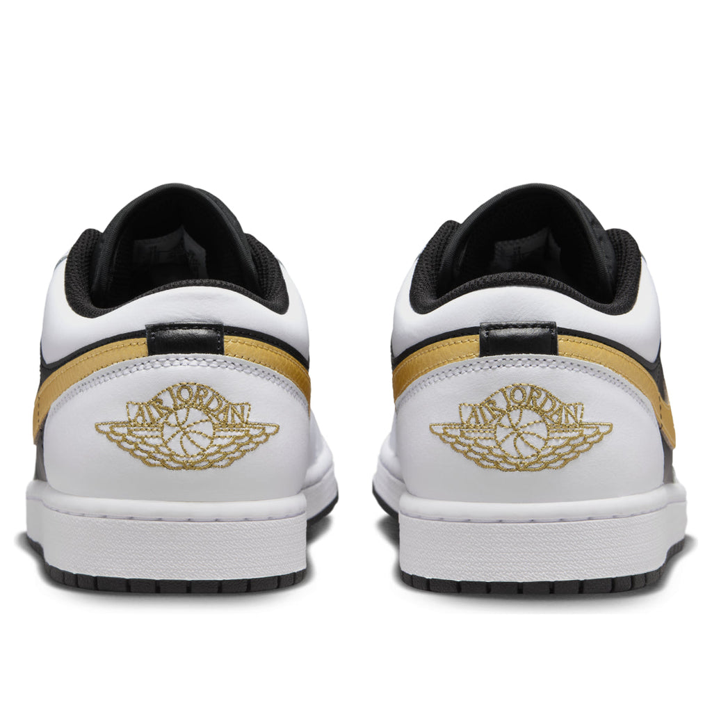 Air Jordan 1 Low 'White Black Metallic Gold Swoosh' 553558-172