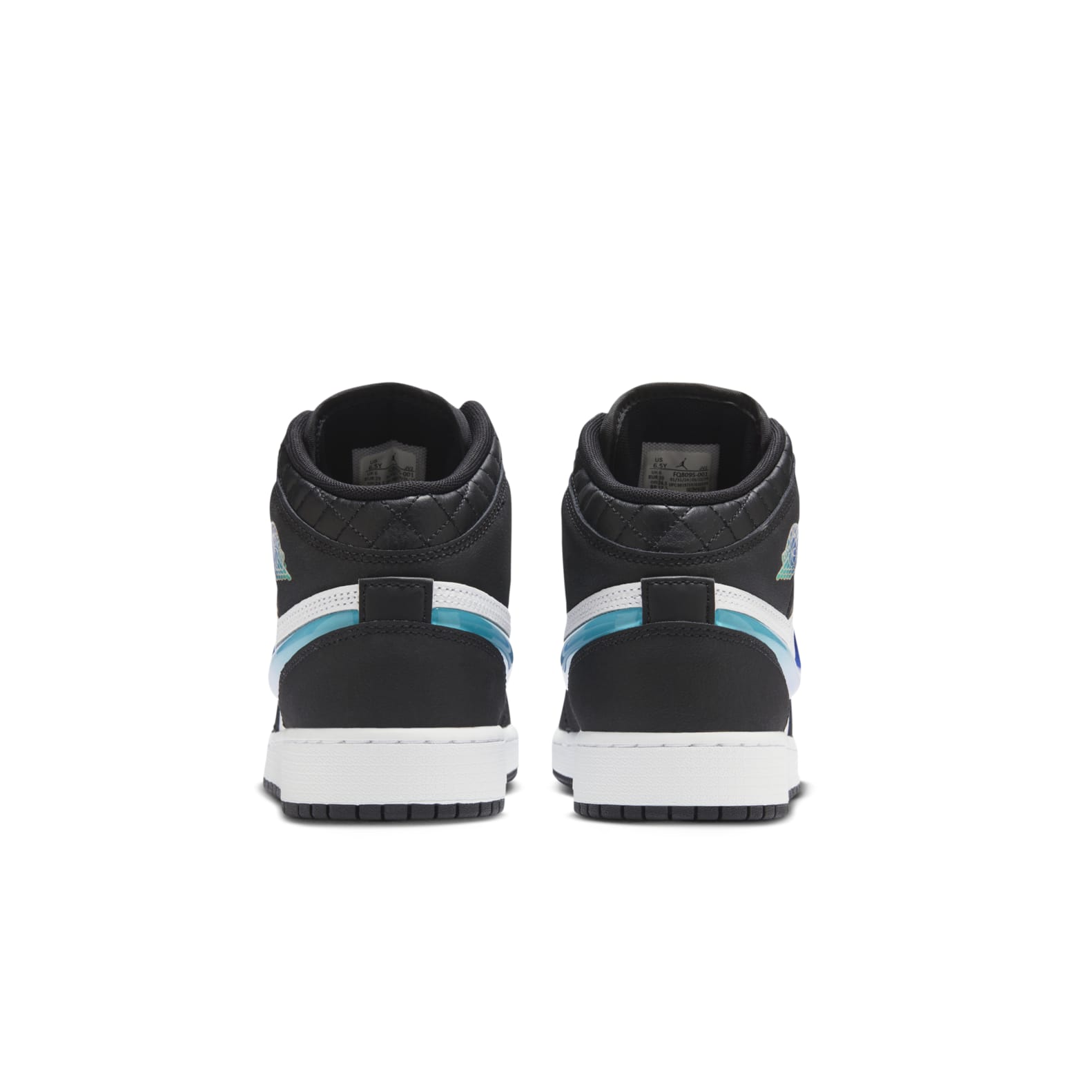 (GS) Air Jordan 1 Mid SE 'Black Hyper Jade Royal'  FQ8095-001