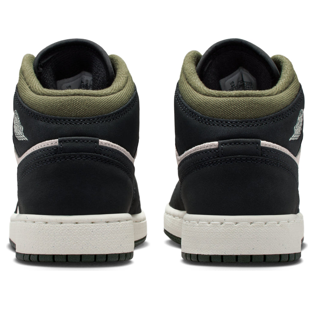 (GS) Air Jordan 1 Mid 'Off Noir Medium Olive' HV4399-102