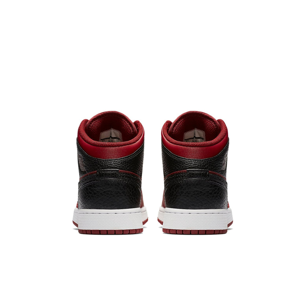 (GS) Air Jordan 1 Retro Mid 'Team Red Black' 554725-601