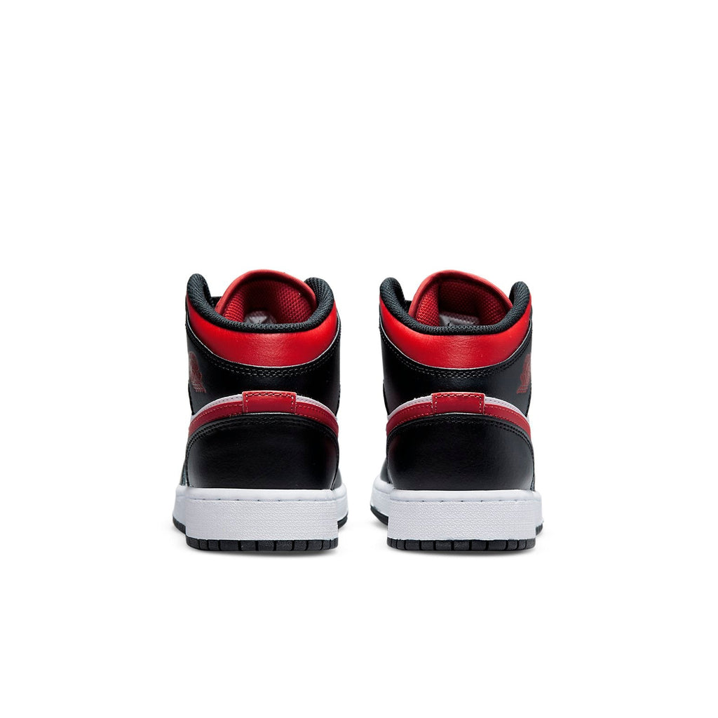 (GS) Air Jordan 1 Mid 'Black Fire Red' 554725-079