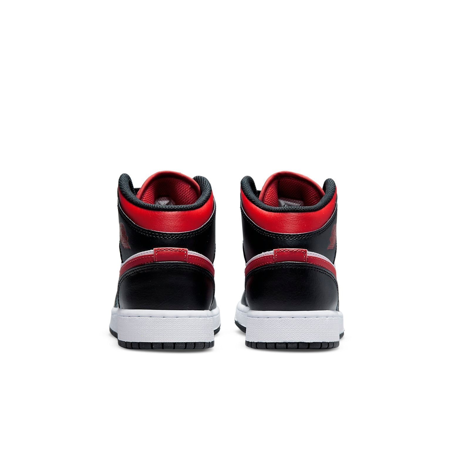 (GS) Air Jordan 1 Mid 'Black Fire Red' 554725-079
