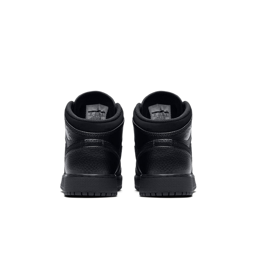 (GS) Air Jordan 1 Mid 'All Black' 554725-064