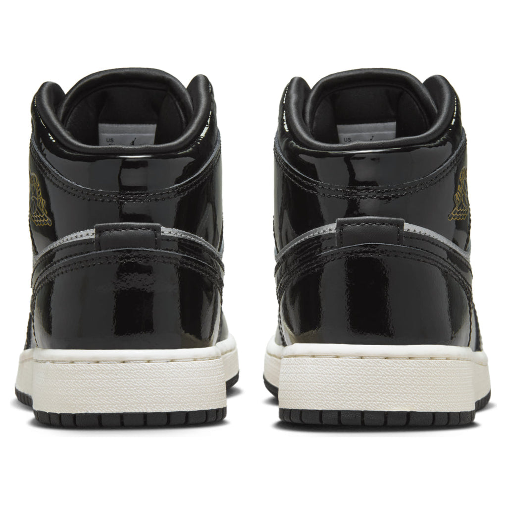 (GS) Air Jordan 1 Mid SE 'Black Metallic Silver Gold' FZ3938-001