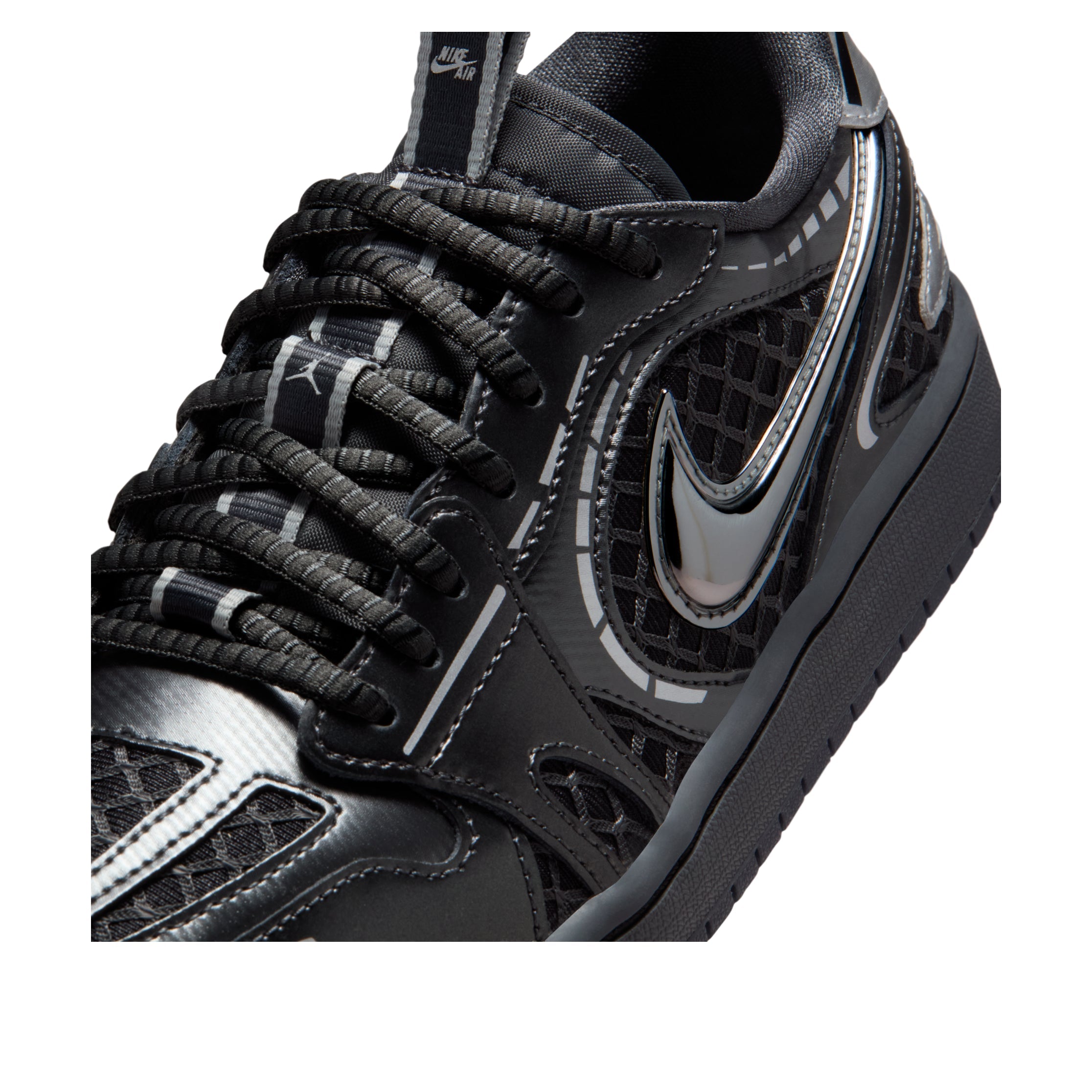 (WMNS) Air Jordan 1 Low Method of Make V3 'Black Metallic Silver' HQ2186-001