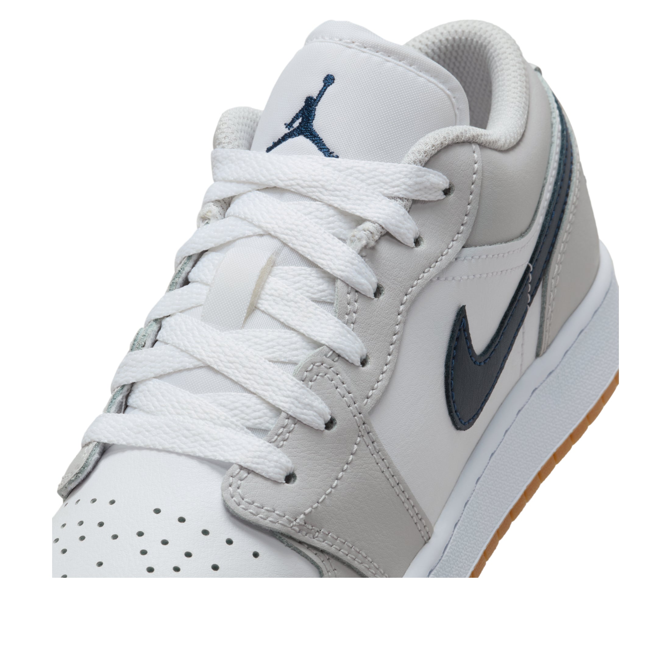 (GS) Air Jordan 1 Low 'White Neutral Grey Gum Midnight Navy' 553560-146