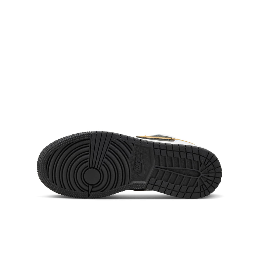 (GS) Air Jordan 1 Low 'White Black Metallic Gold Swoosh'  553560-172