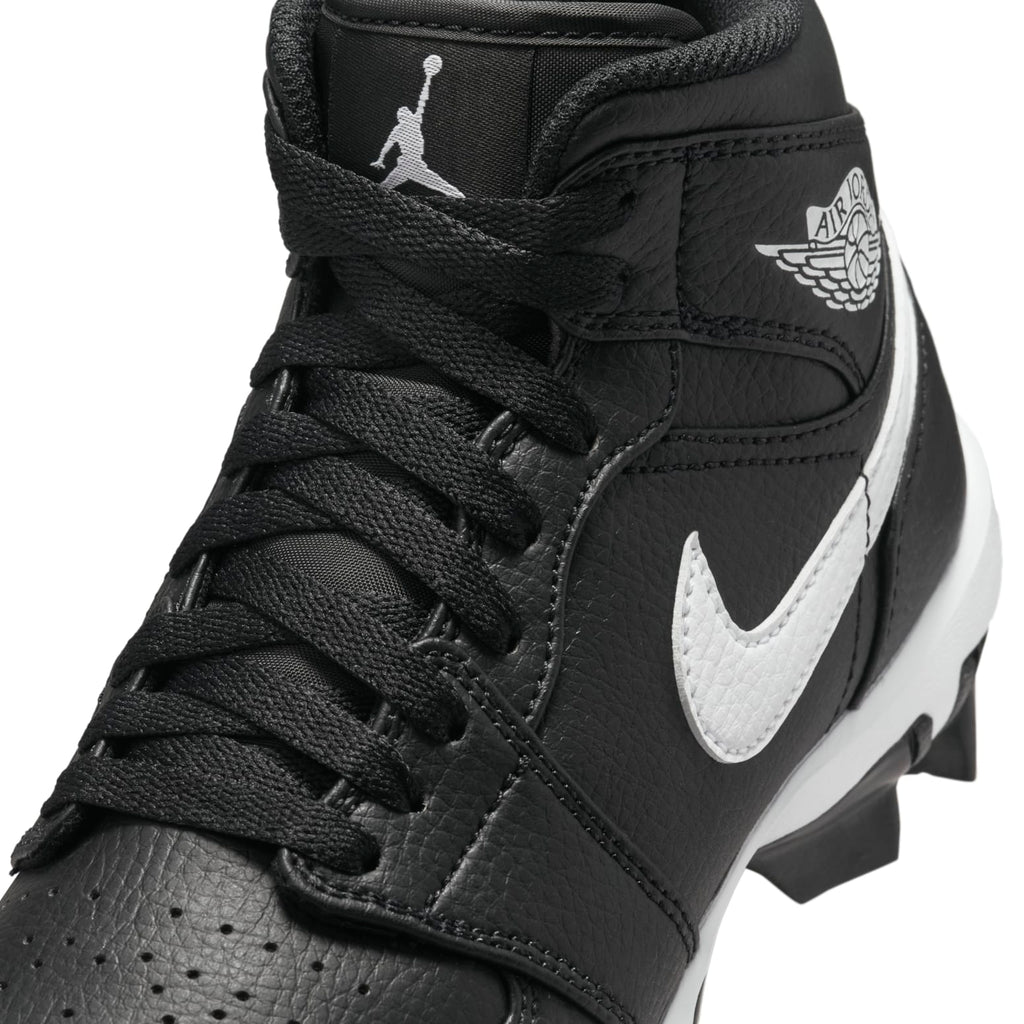 (GS) Air Jordan 1 Mid Cleat 'Black White' HF6883-001