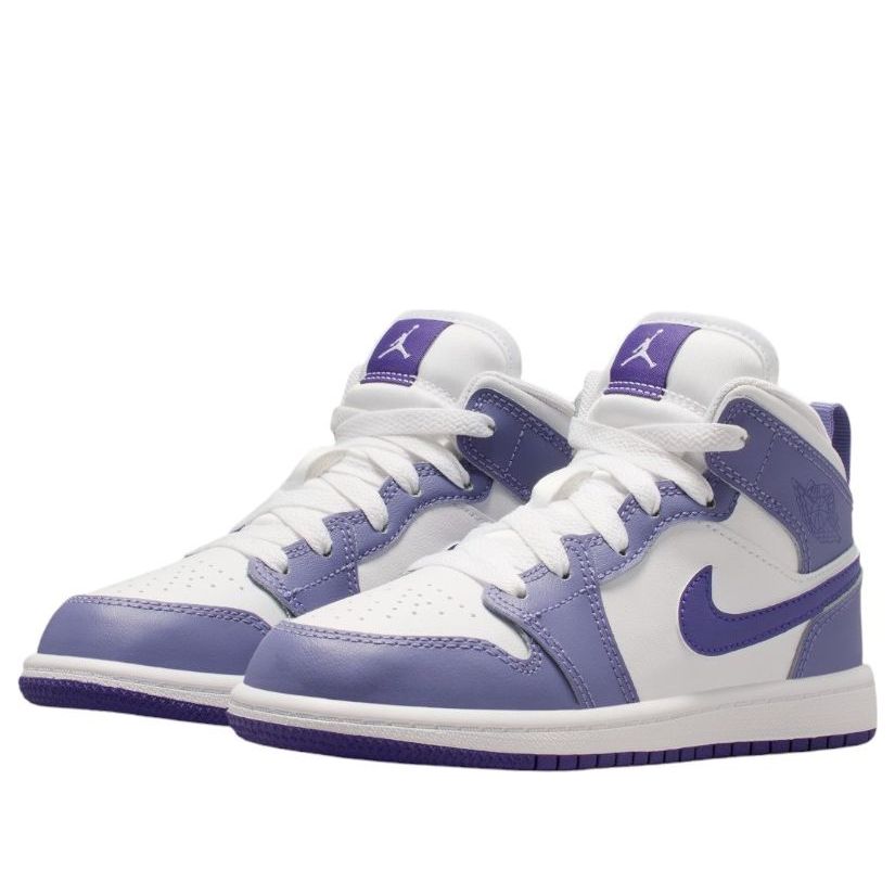 (PS) Air Jordan 1 Mid 'Dusty Amethyst White Court Purple' DQ8424-500