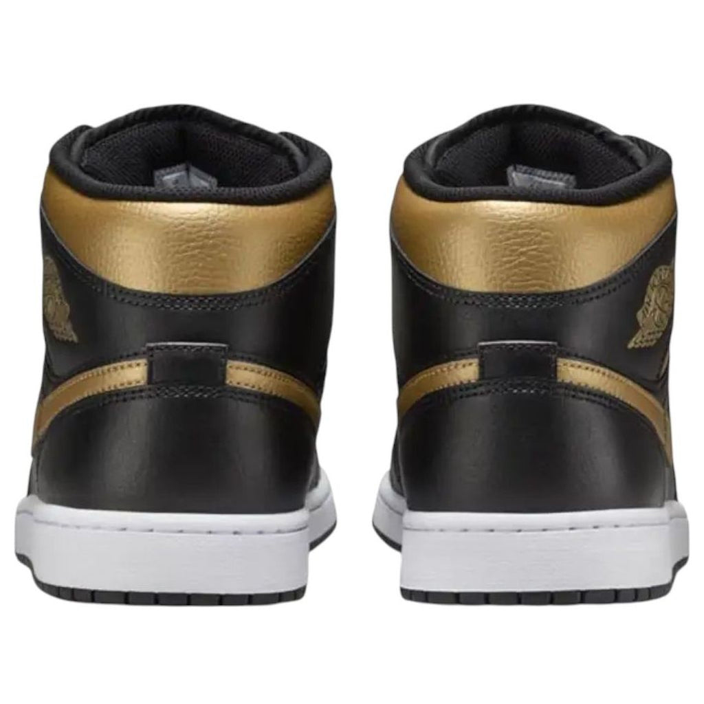 (GS) Air Jordan 1 Mid 'Black Metallic Gold' DQ8423-071