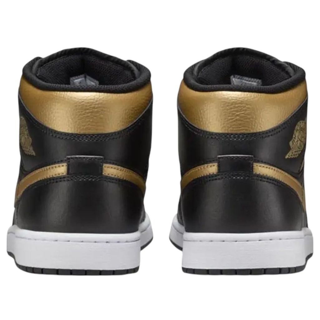 (GS) Air Jordan 1 Mid 'Black Metallic Gold' DQ8423-071