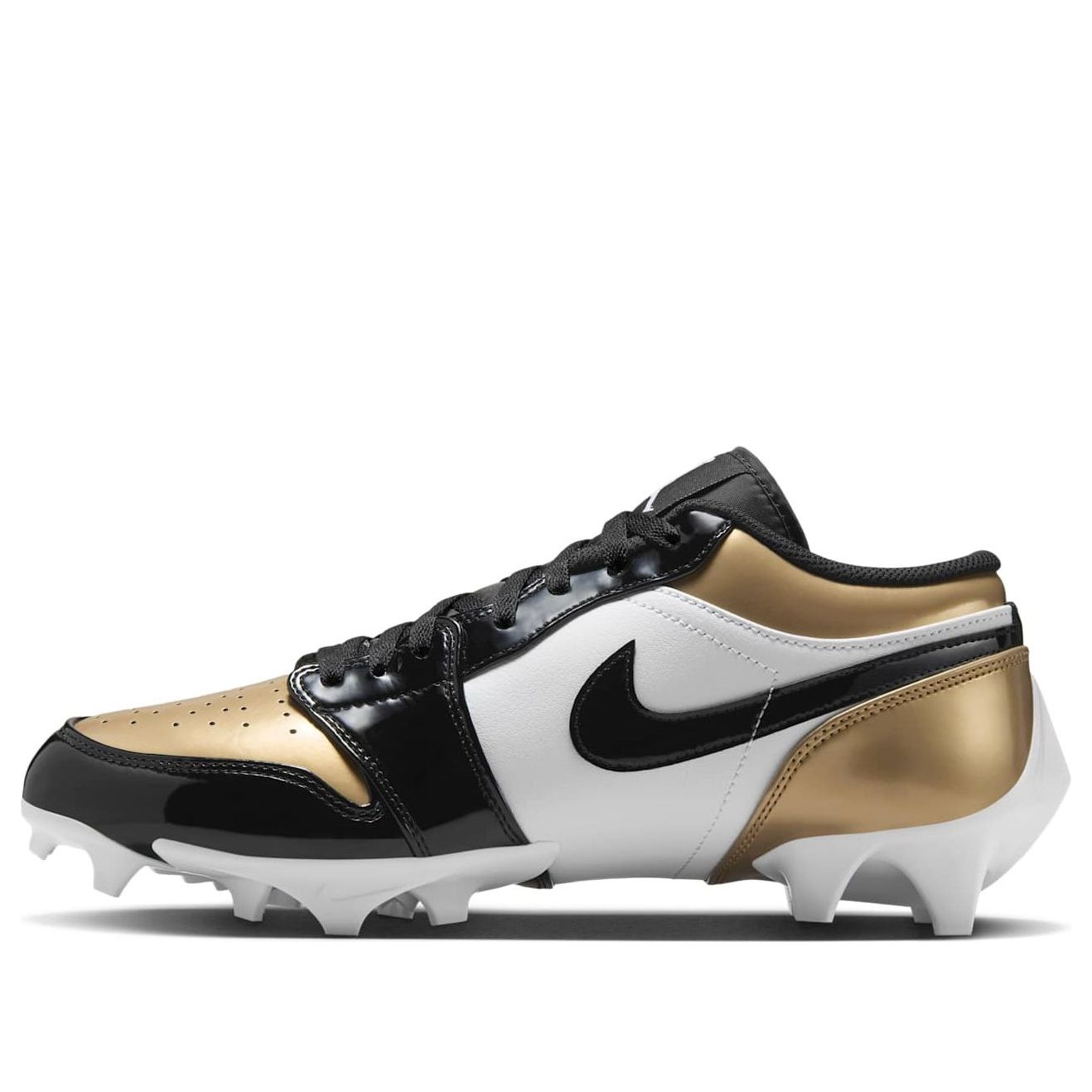 Air Jordan 1 Low TD Cleat 'Patent Gold Toe' FJ6245-701