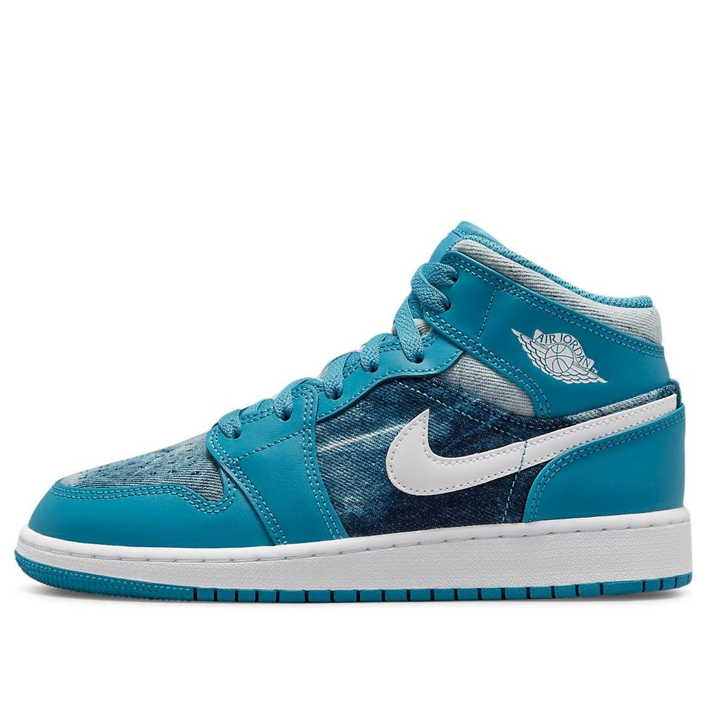 (GS) Air Jordan 1 Mid 'Washed Denim' DM8951-400