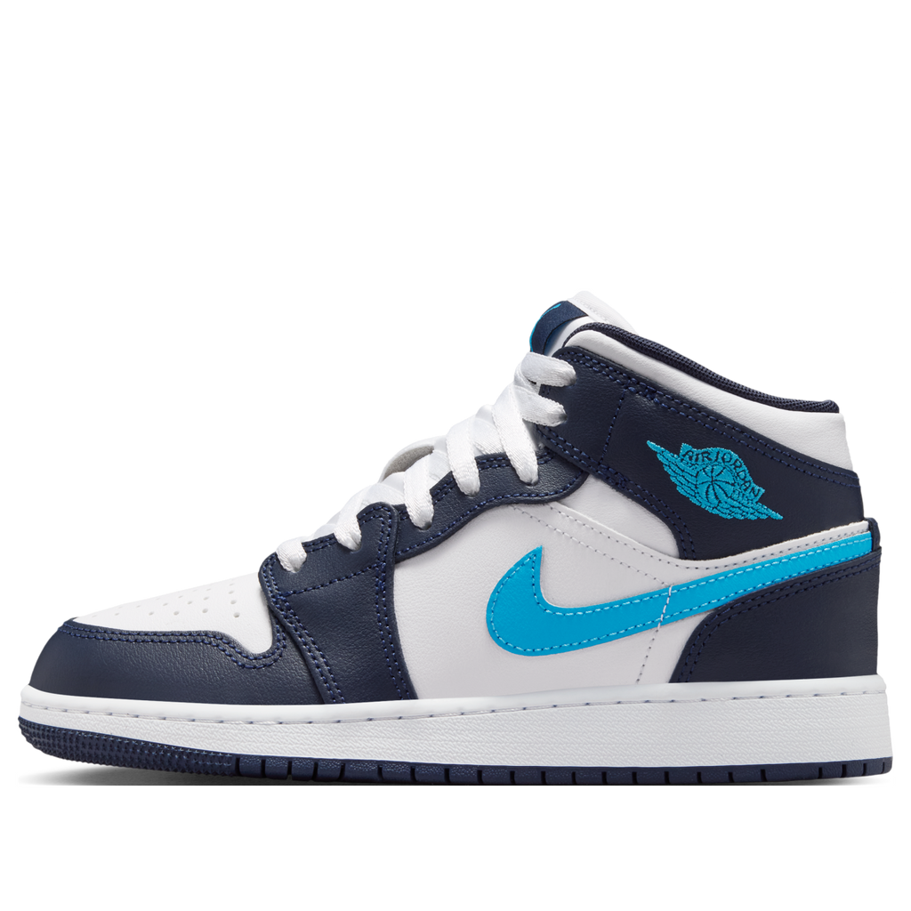 (GS) Air Jordan 1 Mid 'Obsidian White' DQ8423-404