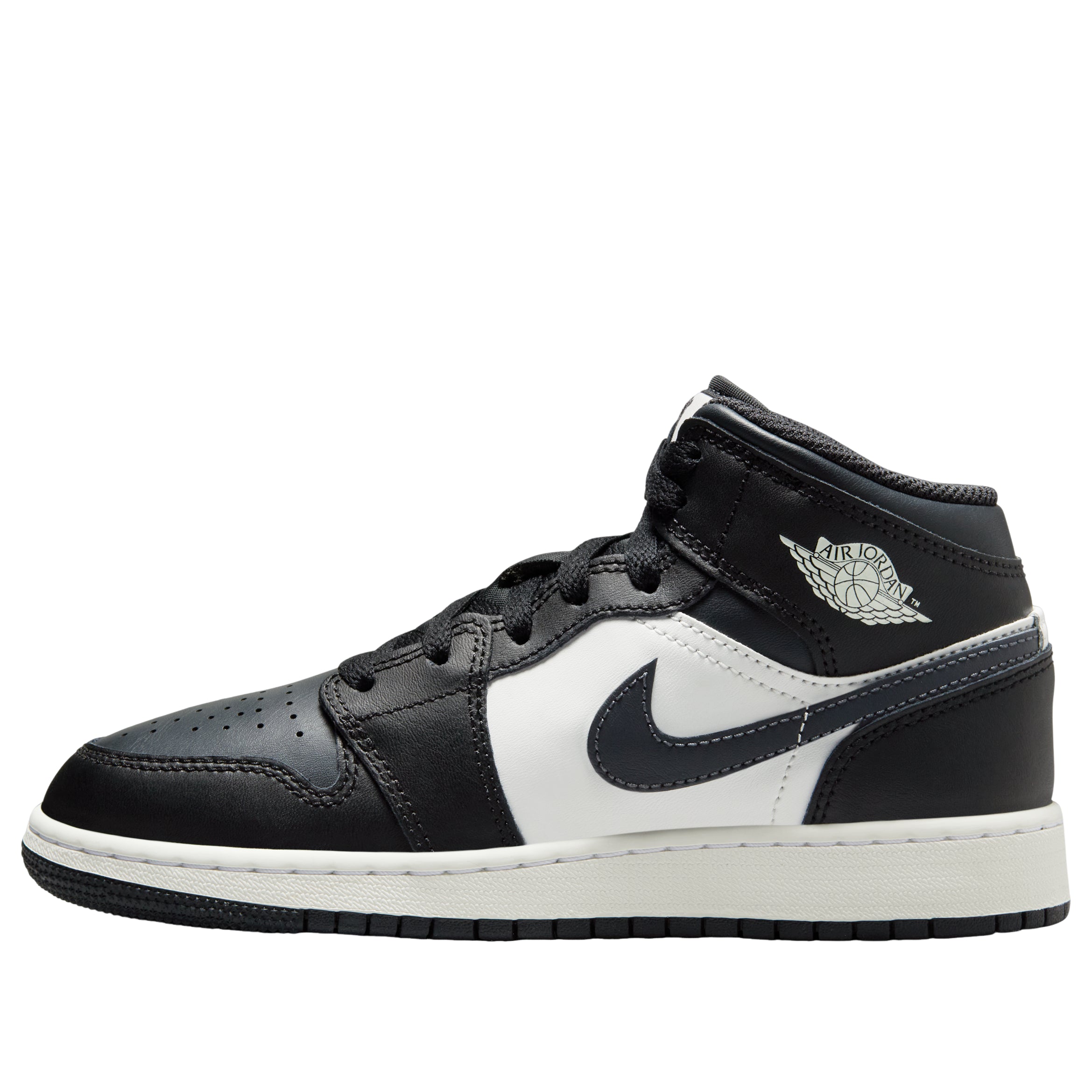 (GS) Air Jordan 1 Mid 'Black Summit White Off Noir' DQ8423-010