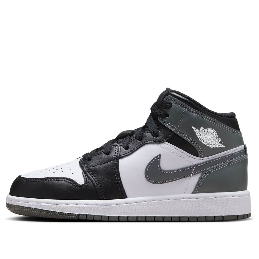 (GS) Air Jordan 1 Mid 'Black White Iron Grey' DQ8423-001